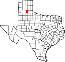 State map highlighting Briscoe County