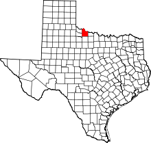 State map highlighting Wilbarger County