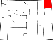 State map highlighting Crook County