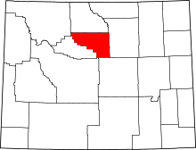 State map highlighting Washakie County