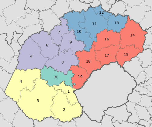Map of the municipalities in the Free State