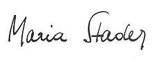 Maria Stader's signature