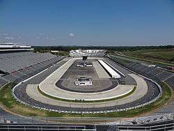 Photograph of the Martinsville Speedway in 2011 showing the entire layout of the track