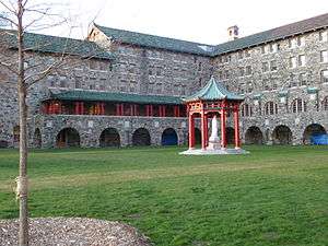 The Asian-inspired fieldstone seminary at Maryknoll, a hill on the outskirts of Ossining, N.Y.