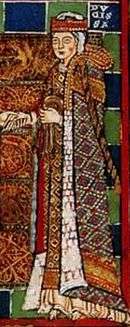 A medieval painting of the Empress Matilda
