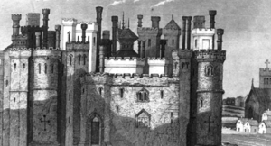 Old drawing of a castle