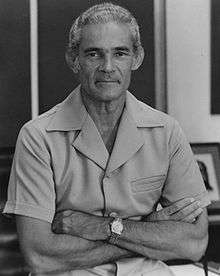 A photograph of Michael Manley