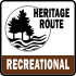 Recreational Heritage Route marker