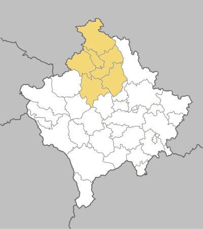 Mitrovica Region map.