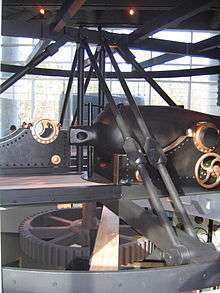 Photo showing side view of the cutaway replica of the turret in the Mariner's Museum