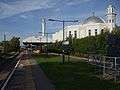 Morden South stn look north to mosque.JPG