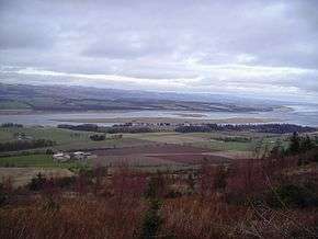 The Tay estuary showing the area around the Roman Fort