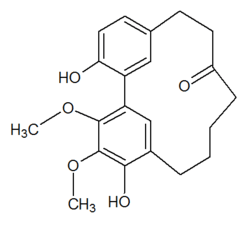 Chemical structure of myricanone.