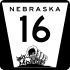 Nebraska Highway 16 marker