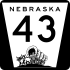 Nebraska Highway 43 marker