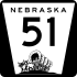 Nebraska Highway 51 marker