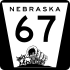 Nebraska Highway 67 marker