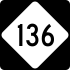 NC Highway 136 marker