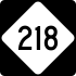 NC Highway 218 marker