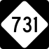 NC Highway 731 marker