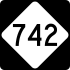 NC Highway 742 marker