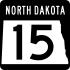 North Dakota Highway 15 marker