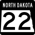 North Dakota Highway 22 marker