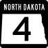 North Dakota Highway 4 marker
