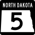 North Dakota Highway 5 marker