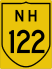National Highway 122 marker
