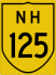 National Highway 125 marker