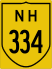 National Highway 334 marker
