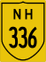 National Highway 336 marker