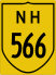 National Highway 566 marker