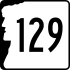 New Hampshire Route 129 marker
