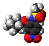 Space-filling model of the NS-398 molecule