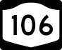 NYS Route 106 marker