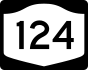 NYS Route 124 marker