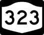 NYS Route 323 marker