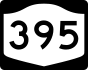 NYS Route 395 marker
