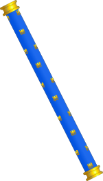 Light blue baton with gold eagles
