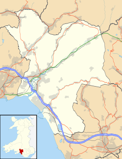 Map of Neath Port Talbot within Wales