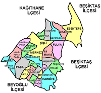 A map of neighbourhoods of Şişli