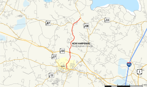 Map of New Hampshire Route 85