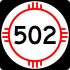 State Road 502 marker