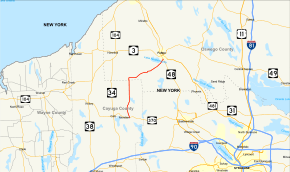 Map of New York State Route 176