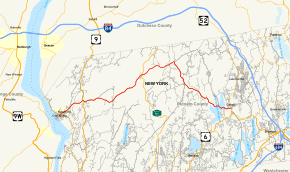 Map of New York State Route 301