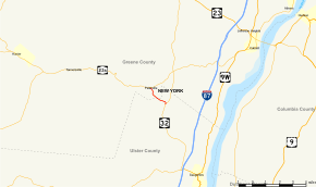 Map of New York State Route 32A