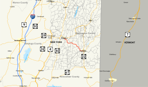 Map of New York State Route 372