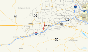 Map of New York State Route 395